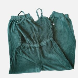 Suzie Suzi Kondi Giorgi Jumpsuit S Emerald Green Velour